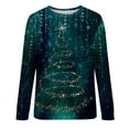thumbnail image 4 of Qiopertar Mode Femmes Imprimé Col Rond Pull Manches Longues Blouse Confortable Chandail en Molleton Liquidation Livraison Gratuite à Moins de 5$ jusqu'à 90 % de Réduction, 4 of 4