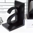 thumbnail image 5 of Sujetalibros de madera con letras Yashi decoración del hogar color negro 17 cm, 5 of 5