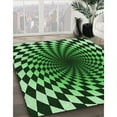 thumbnail image 2 of Ahgly Company Indoor Round Patterned Stoplight Go Green Area Rugs, 3' Round, 2 of 6