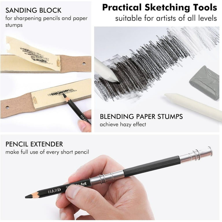 Professional Sketch Pencils Set 37 Pieces With Carry Case photo 2