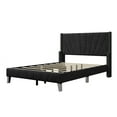 thumbnail image 4 of uhomepro Full Bed Frame, Modern Upholstered Platform Bed with Height Adjustable Headboard, Heavy Duty Full Bed Frame Bedroom Furniture with Wood Slat Support, No Box Spring Required, Q19235, 4 of 8