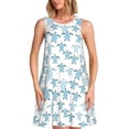 thumbnail image 1 of Fotbe Hand Drawn Turtle Vestido de Verano sin Mangas para Mujer – Vestido Midi Línea A, Estilo Camiseta Floral, Vestido Playero Casual y Fluido, 1 of 7