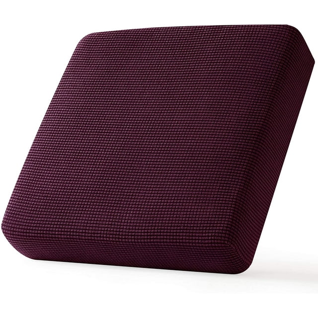 CHUN YI 1 Piece Cushion Cover Spandex Stretch Textured Grid Box Cushion Seat Slipcover