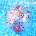 thumbnail image 4 of Glitter Confetti Beach Ball Inflatable Beach Ball Water Pool Game Photo Prop with Pump for Kids, 4 of 8