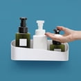 thumbnail image 1 of TIMIFIS Desktop Storage Rack Bathroom Strong Adhesive Wall Mounted Plastic Non Perforated Wall Storage Rack Geometric Shape Bathroom Storage Rack Toothbrush Holders, 1 of 6