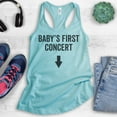 thumbnail image 2 of Baby's First Concert Tank Top, Ladies Racerback Tank Top, Pregnant Pregnancy Tank, Baby Concert Tank, Cancun, Large, 2 of 3