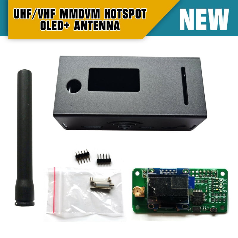 UHF/VHF MMDVM hotspot OLED Antenna Case Support P25 DMR YSF for Raspberry pi 