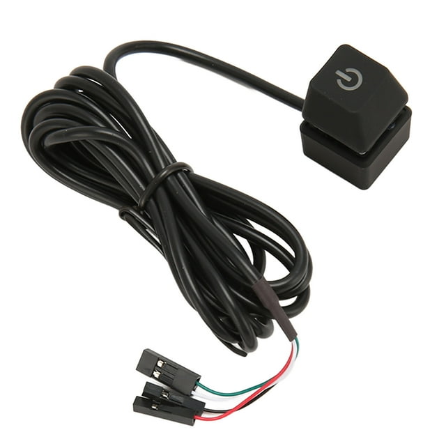 PC Power Button Extension, Control Adapter Cable for Computer Host Button with LED Power Indicator, Plug and Play, Applicable for Internet Cafes, Gaming