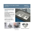 thumbnail image 2 of Transolid  3.5-in Covered Flip-Top Sink Strainer - 4.65" x 4.65" x 2.5" Brushed Stainless Brushed, 2 of 5