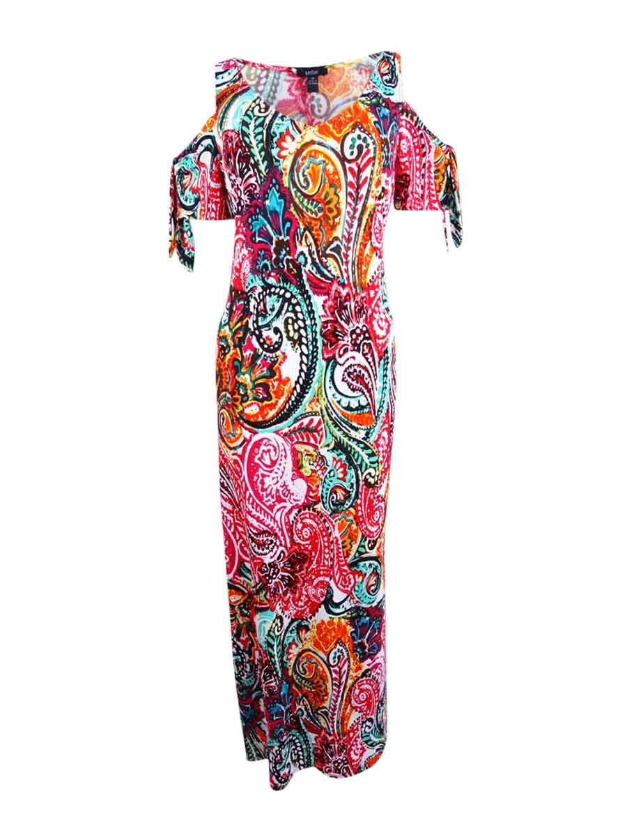 msk cold shoulder maxi dress