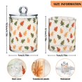 thumbnail image 5 of Yayeee 2 Pack Qtip Holder Bathroom Cotton Swab Canister with Lid Clear Dispenser Set, Green Autumn Leaves, 5 of 6