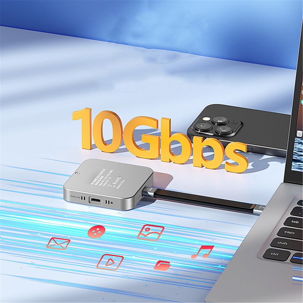 AOOOWER Magnetic M.2 NVME External Hard Disk Case USB 3.1 10Gbps PD100W With Fan