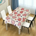 thumbnail image 7 of GZHJMY Valentine's Day Love Heart Tablecloth, Rectangle Waterproof Washable Polyester Table Cover for Picnic Dinner Holiday Party Decor, 60 x 60 Inch, 7 of 7