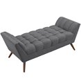 thumbnail image 3 of Hawthorne Collection Fabric Bedroom Bench in Gray, 3 of 6