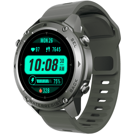 3Plus RECON HD AMOLLED Military Smartwatch (GunMetal)- with Answer, Make calls/ Heart Rate/ Sleep Monitor/ Notifications/Dual Band Satellite GPS/5ATM Swim Water Resistance/ 120+ Workouts/Shock Resist