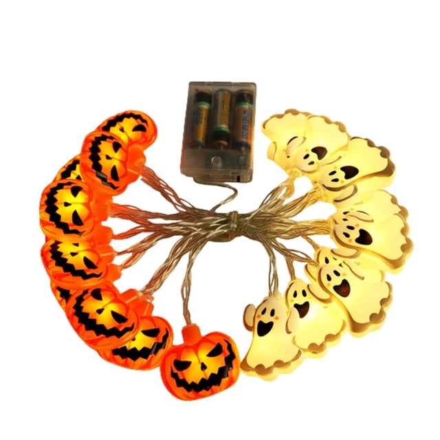 Transemion Brighten Up Halloween With Pumpkin Light String Displays Waterproof And Sunscreen Plastic Mixed 3