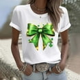thumbnail image 5 of Elvqul Chemises pour Femmes Imprimé Décontracté T-Shirts de la Saint-Patrick Col Rond Grande Taille Mignon Manches Courtes pour Dames, 5 of 5