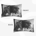 thumbnail image 2 of Pofeuu Heroic Lion Encounter Print Polyester Microfiber Plush Pillowcases, Super Soft and Cozy Pillow Case Covers with Envelop Closure（Pillow core not included）-14"x20", 2 of 6