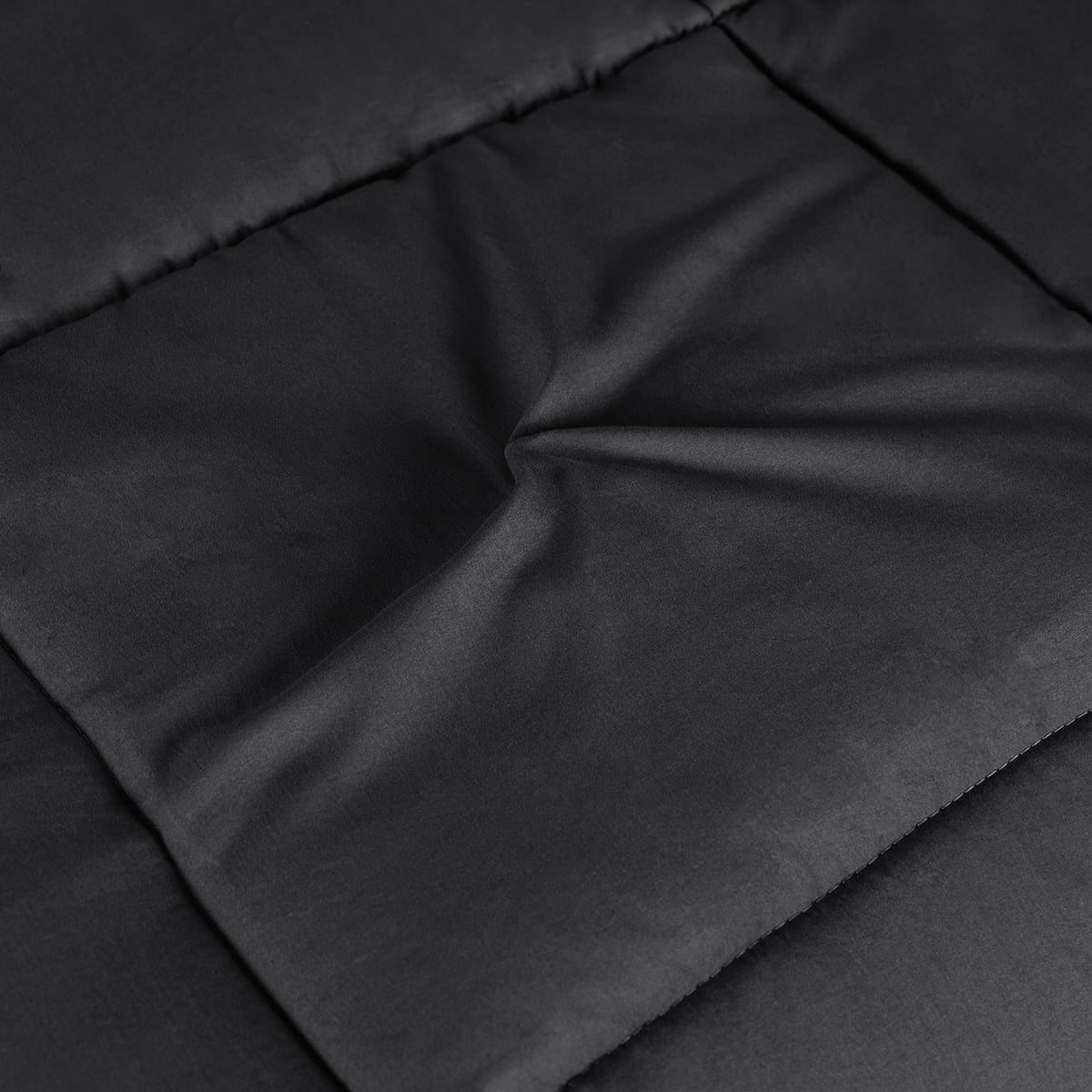 BNM Solid Comforter Down Alternative Bedding, Twin, Black