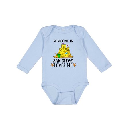 

Inktastic Someone in San Diego Loves Me Gift Baby Boy or Baby Girl Long Sleeve Bodysuit