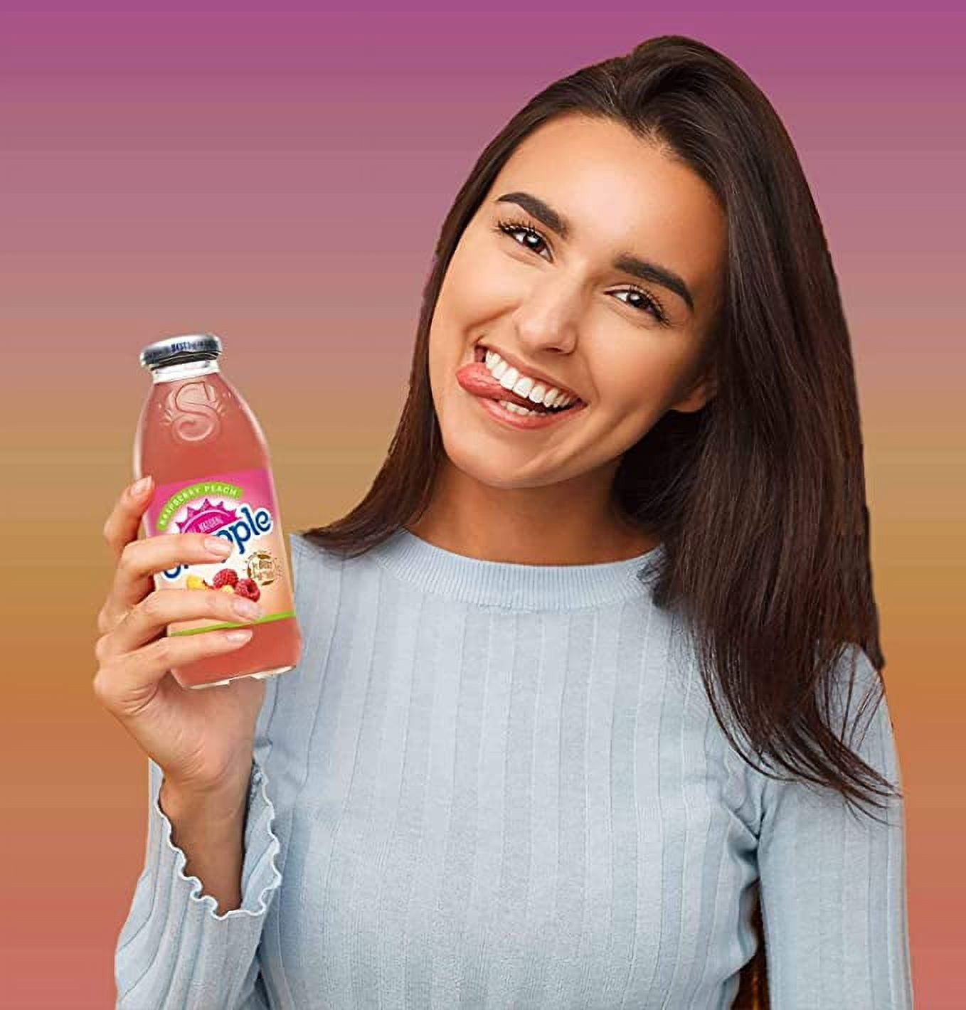 Snapple Raspberry Peach, All Natural, 16 Fl Oz (Pack of 8, Total of 128 Fl Oz)