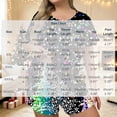 thumbnail image 3 of LEKWK Christmas Pajamas for Women Plus Size Printed Short Sleeve Crewneck Tops and Shorts 2 Piece Lounge Sets Soft Comfy Home Sleepwear Red XXXXL, 3 of 6