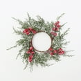thumbnail image 2 of 1Pcs Christmas Candle Rings Wreath with Red Berry Snowy Pine Garland Candle Ring Snowy Pine Garland Candle Ring Holder for Christmas Wedding Home Table Centerpiece Decorations, 2 of 7