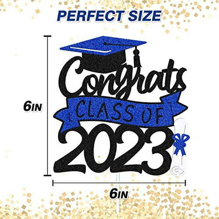real blue graduation cap