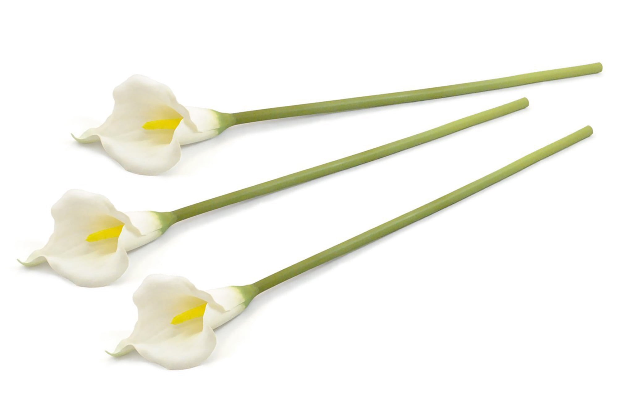 CC Home Furnishings Set of 3 White Artificial Long Stem Calla Lilies 26 ...