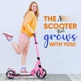 thumbnail image 4 of Hurtle Renegade Lightweight Foldable Teen and Adult Commuter Kick Scooter, Pink, 4 of 5