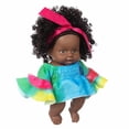 thumbnail image 3 of Toy HUOGUO, pelo rizado, negro, africano, negro, negro, para bebé, 30 cm, 3 of 5