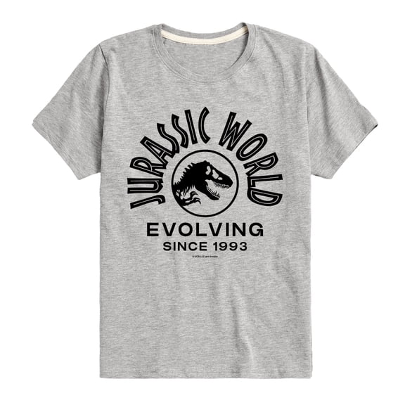 Jurassic World - Evolving Since 1993 - Youth Boys Short Sleeve Graphic T-Shirt