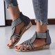 thumbnail image 1 of Verano Mujer Cuñas Punta Abierta Sandalias Transpirables Cremallera Casual Rhinestones Zapatos Wmkox8yii nm1149, 1 of 7