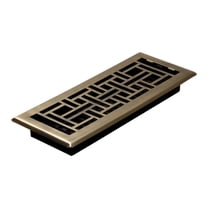 Decor Grates AJH412-A Oriental Floor Register, 4x12 Inches, Antique Brass Finish