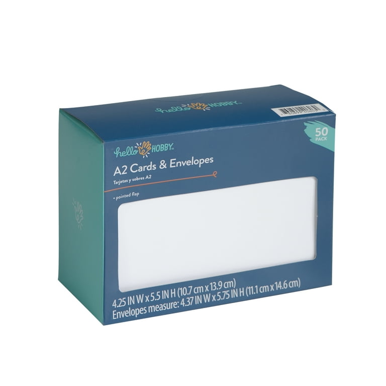 Hello Hobby A2 Blank All Occasion White Greeting Cards, with