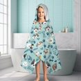thumbnail image 6 of Cute Akita Dog Beagle Bulldog Rottweiler Dachshund Hooded Bath Towel，60"x35" for Ages 3 To 12 Kids, Quick Dry Lightweight Soft Microfiber Hood Beach Towel Cover Up for Kids, 6 of 7
