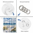 thumbnail image 4 of Xipuska Nautical Wave Blue Shower Curtain - Water Repellent Fabric Shower Curtains Washable, Coastal Ocean Oil Painted Plant Decorative Polyester Cloth Bathroom Curtains Modern Bath Decor 66"x72", 4 of 6