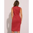 thumbnail image 3 of DARING DIVA Faux Suede Sleeveless Split Hem Dress M Red, 3 of 6