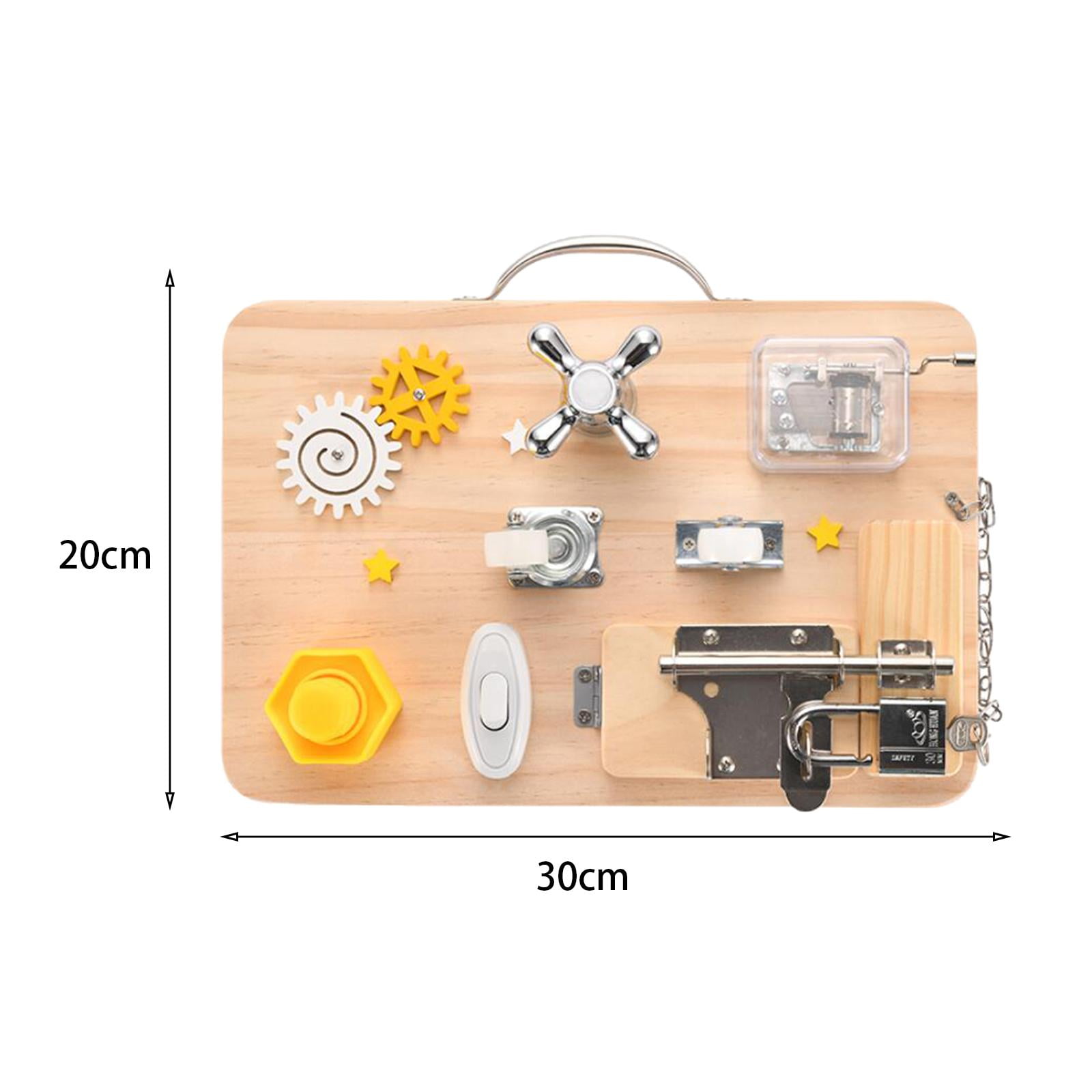 Tablero ocupado de caja de música con y pestillo, rueda y