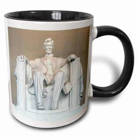 

3dRose Abraham Lincoln Memorial Washington DC - US09 RKL0011 - Raymond Klass Two Tone Black Mug 11oz