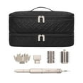 thumbnail image 7 of Double Layer Travel Case for Hair Dryer Brush & Styler, Universal Compatible Storage Organizer Bag with Padded Water-Resistant Protection for Most Air Stylers, Attachments & Accessories, Black, 7 of 7