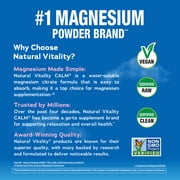 Calm Magnesium Powder | Raspberry Lemon Flavor | 16 oz | by Natural Vitality
