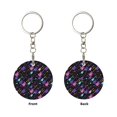 thumbnail image 2 of Naloa Colorful Guitar Print Round Keychain Keychain Key Ring, Key Tag, Key Chain Bulk for Gift Accessories (Round), 2 of 7