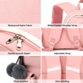 thumbnail image 4 of Mochila HengQiyu grande para niñas, adolescentes, universitarias y mujeres, rosa, 4 of 7