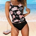 thumbnail image 2 of CONZONE Womens Period Tankini Sets 2 Peice Swimsuits for Women Menstrual Leakproof Swim Bottoms Hawaii Graphic Lightweight Summer Beach Bathing Suits, 2 of 6