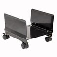 thumbnail image 3 of IO CREST SY-ACC65063 Tour de Bureau Mobile pour Ordinateur, Support de Plancher en Métal, Roulettes Roulantes avec Murs de Soutien Hauts et Largeur Réglable de 6 Pouces à 10 Pouces, Acier Noir, 3 of 3