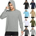 thumbnail image 1 of DDAPJ pyju Men's UPF 50+ Sun Protection Hoodie Shirts Long Sleeve Fishing Swim Running UV SPF Lightweight Quick Dry Rash Guard Black M, 1 of 6