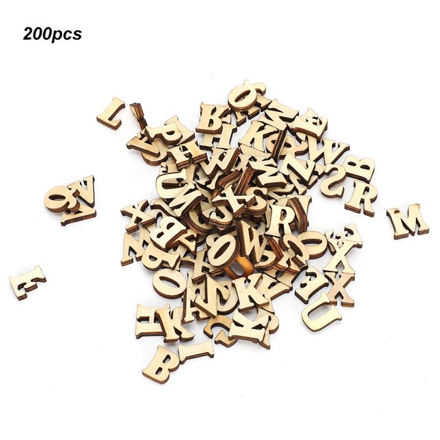 Wooden Tiles, DIY Decor Tiles For Crafts, DIY Log Letter-Shape Light And Practical For Arts Crafts DIY Decoration Displays