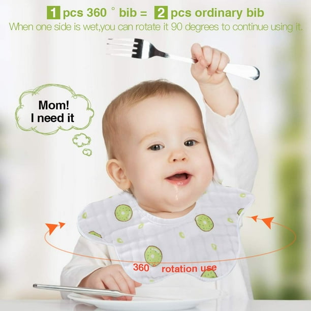 BABARLA Baby Bibs Set breathable infant Absorbent cloth with 360