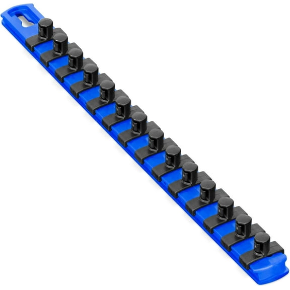 Ernst Manufacturing 8418-Blue-3/8 13-Inch Socket Organizer and 14-3/8-Inch Twist Lock Clips